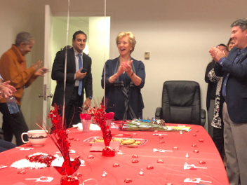 Former Administrator Linda McMahon at a 2 year SBA anniversary celebration