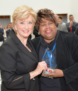 Administrator McMahon and Corliss Udoema