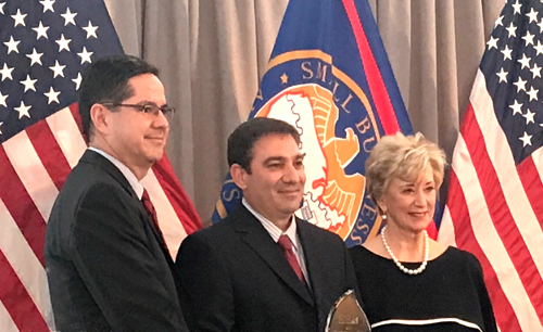 James Rivera, Rob Leonardis, and Administrator McMahon