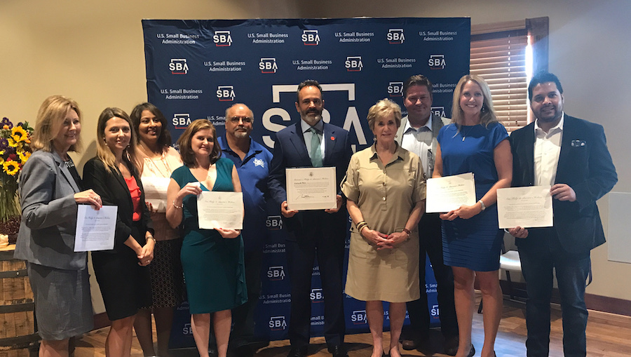 Administrator McMahon with small business pledge signers in Louisville, KY