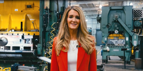 SBA Administrator Kelly Loeffler inside a manufacturing facility
