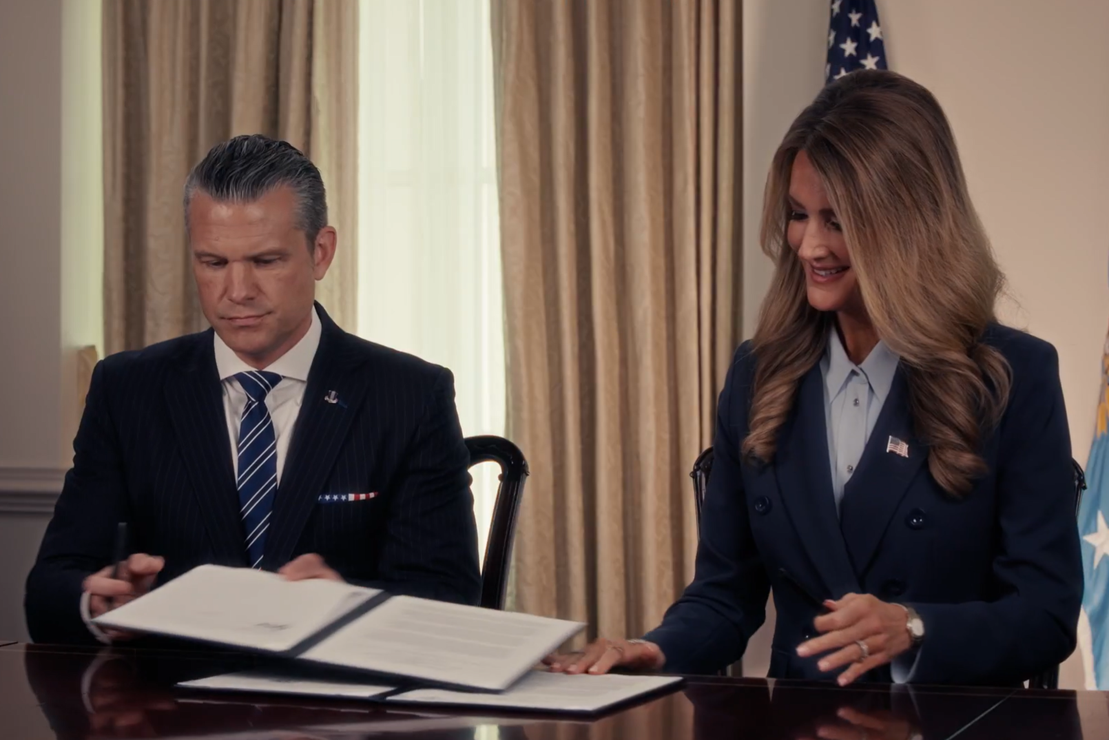 Secretary of War Pete Hegseth and SBA Administrator Kelly Loeffler